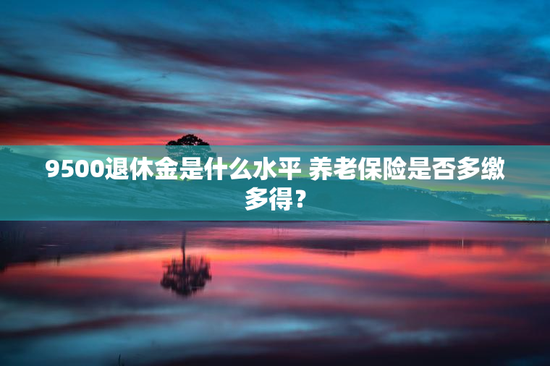 9500退休金是什么水平 养老保险是否多缴多得？