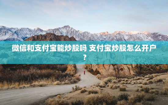微信和支付宝能炒股吗 支付宝炒股怎么开户？