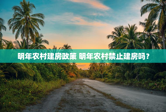 明年农村建房政策 明年农村禁止建房吗？