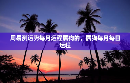 周易测运势每月运程属狗的，属狗每月每日运程