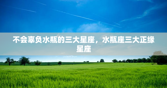 不会辜负水瓶的三大星座，水瓶座三大正缘星座