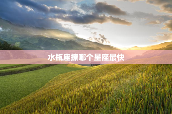 水瓶座撩哪个星座最快