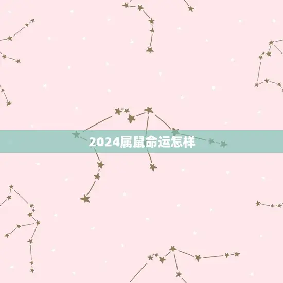 2024属鼠命运怎样