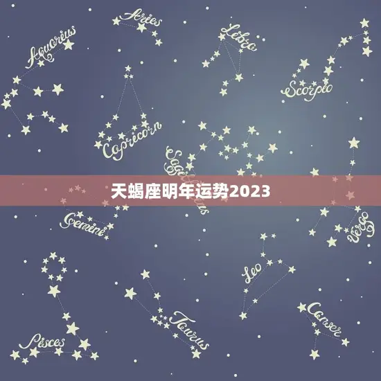 天蝎座明年运势2023