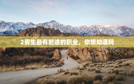 2男生最有前途的职业，你想知道吗