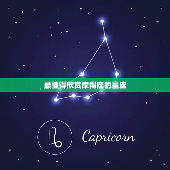 最懂得欣赏摩羯座的星座(揭秘谁才是摩羯座的知音)