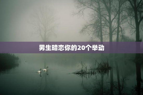 男生暗恋你的20个举动