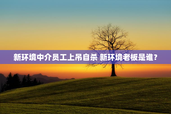 新环境中介员工上吊自杀 新环境老板是谁？