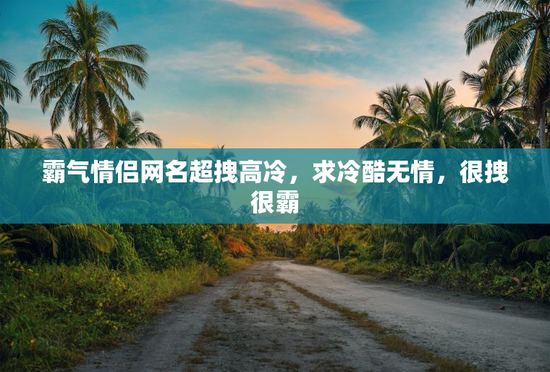 霸气情侣网名超拽高冷，求冷酷无情，很拽很霸