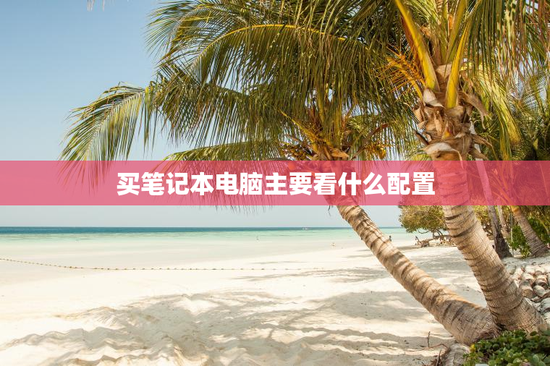 买笔记本电脑主要看什么配置