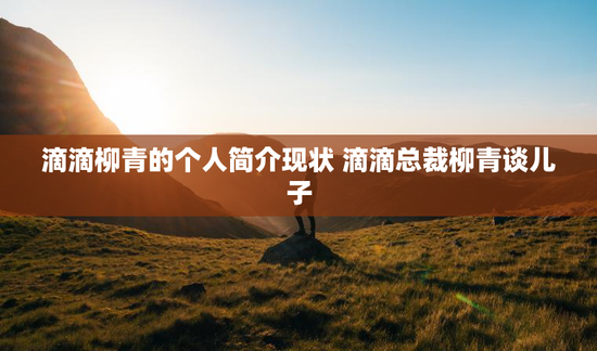 滴滴柳青的个人简介现状 滴滴总裁柳青谈儿子