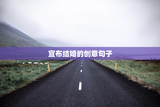 宣布结婚的创意句子