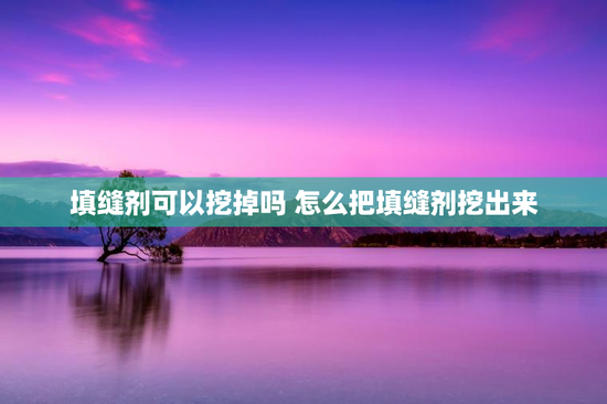 填缝剂可以挖掉吗 怎么把填缝剂挖出来