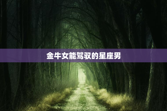 金牛女能驾驭的星座男