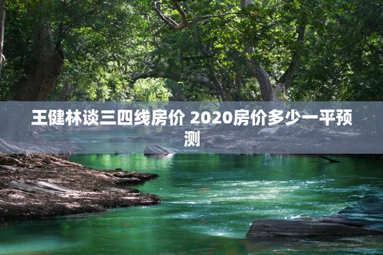 王健林谈三四线房价 2020房价多少一平预测