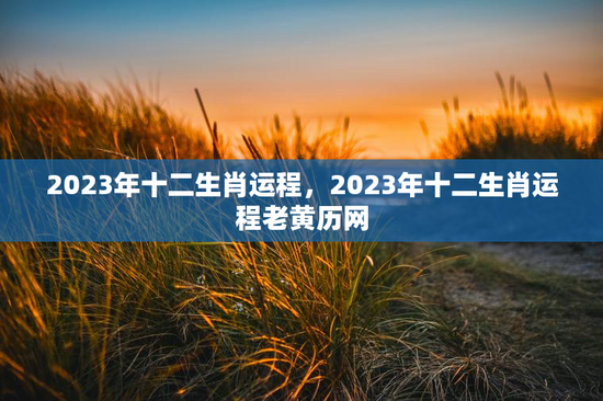 2023年十二生肖运程，2023年十二生肖运程老黄历网