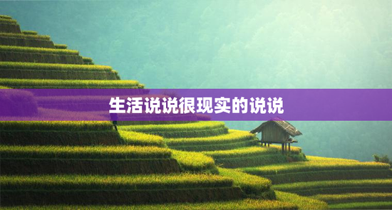 生活说说很现实的说说