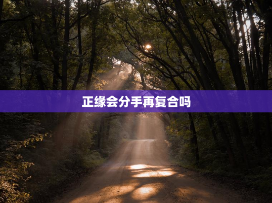正缘会分手再复合吗
