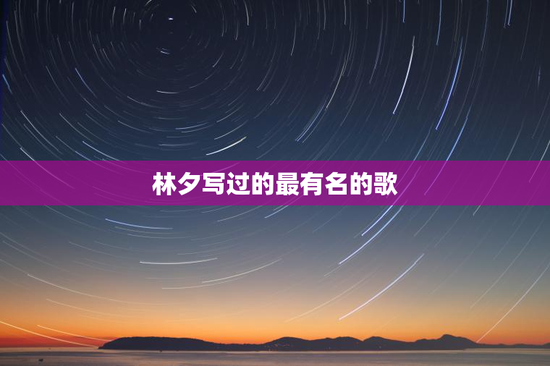 林夕写过的最有名的歌