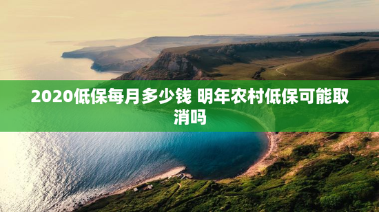 2020低保每月多少钱 明年农村低保可能取消吗