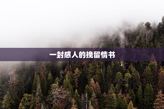 一封感人的挽留情书