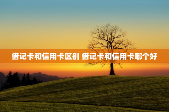 借记卡和信用卡区别 借记卡和信用卡哪个好