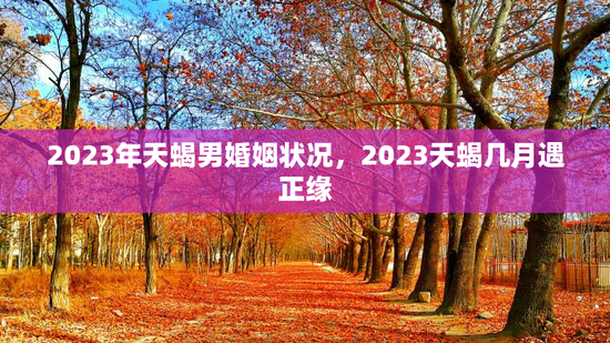 2023年天蝎男婚姻状况，2023天蝎几月遇正缘