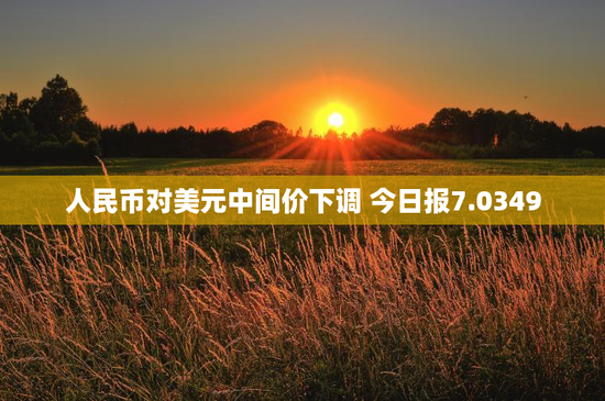 人民币对美元中间价下调 今日报7.0349