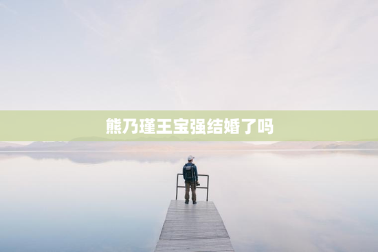 熊乃瑾王宝强结婚了吗