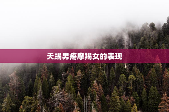 天蝎男疼摩羯女的表现