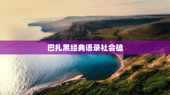 巴扎黑经典语录社会磕