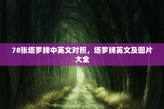 78张塔罗牌中英文对照，塔罗牌英文及图片大全