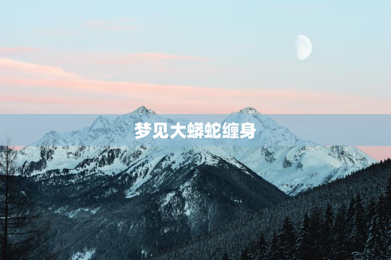 梦见大蟒蛇缠身