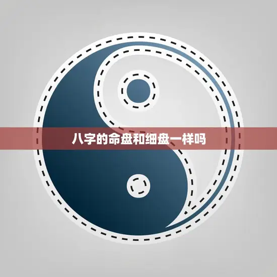 八字的命盘和细盘一样吗(解析八字命盘和细盘的区别)