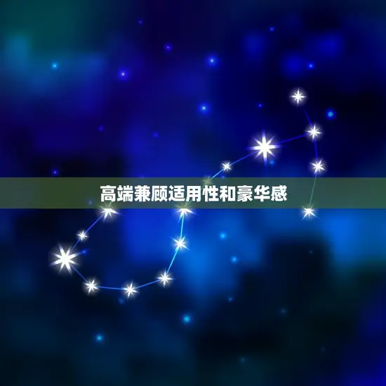 高端兼顾适用性和豪华感