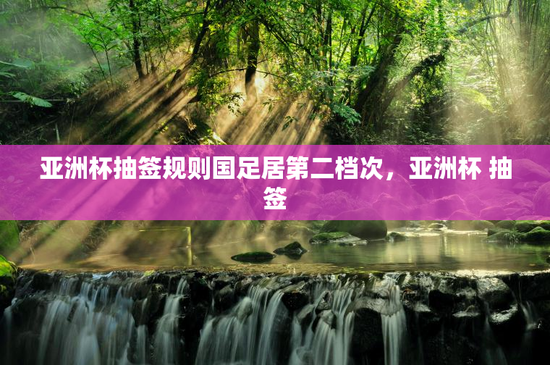 亚洲杯抽签规则国足居第二档次，亚洲杯 抽签