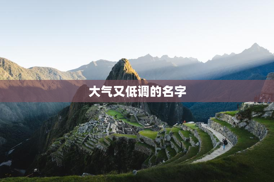 大气又低调的名字