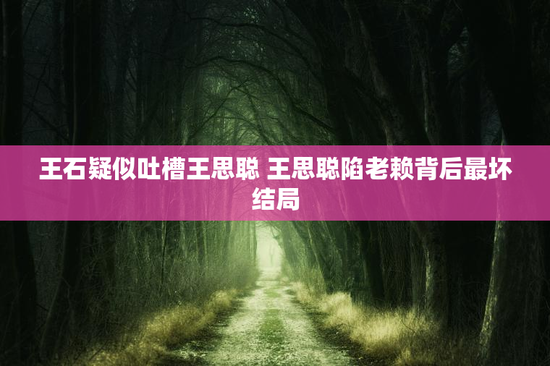 王石疑似吐槽王思聪 王思聪陷老赖背后最坏结局