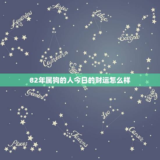 82年属狗的人今日的财运怎么样(财运亨通财源滚滚来)