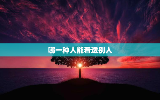 哪一种人能看透别人