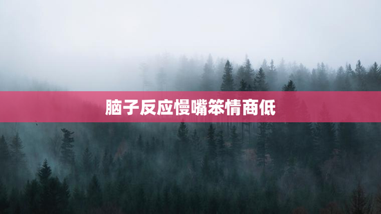 脑子反应慢嘴笨情商低