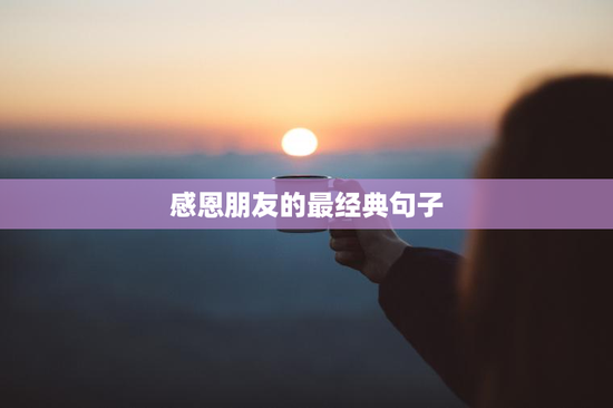 感恩朋友的最经典句子