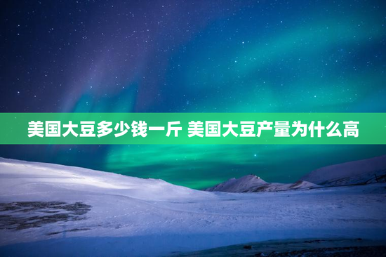 美国大豆多少钱一斤 美国大豆产量为什么高