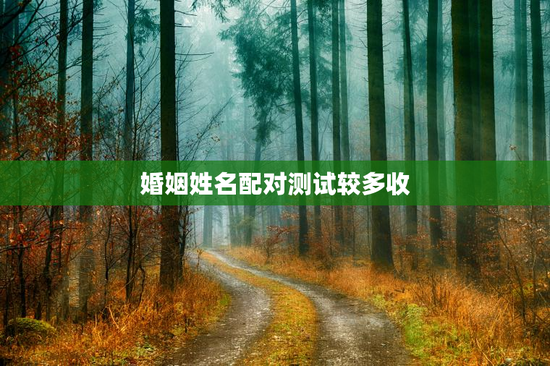 婚姻姓名配对测试较多收，婚姻姓名配对测试打分