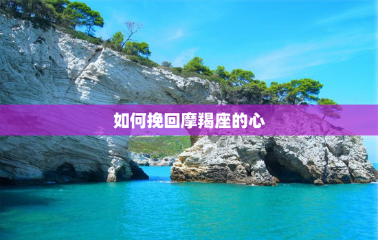 如何挽回摩羯座的心