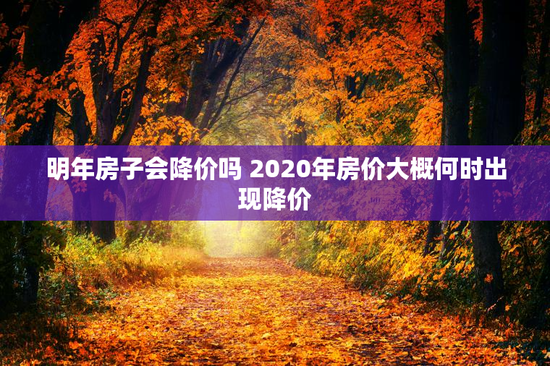 明年房子会降价吗 2020年房价大概何时出现降价