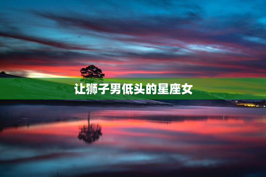让狮子男低头的星座女