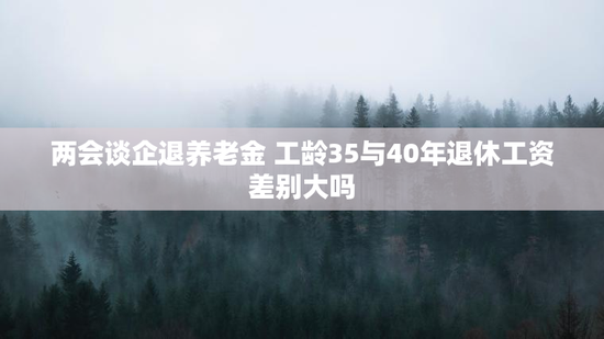 两会谈企退养老金 工龄35与40年退休工资差别大吗