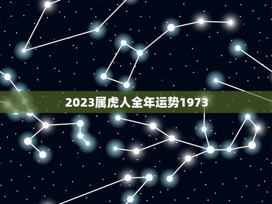 2023属虎人全年运势1973(幸运之年财运亨通)