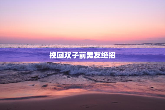 挽回双子前男友绝招